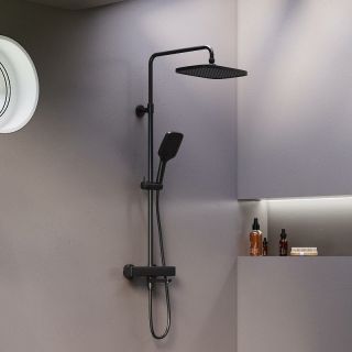 Душевая стойка Damixa Gala 953810300 с термостатом Черная матовая